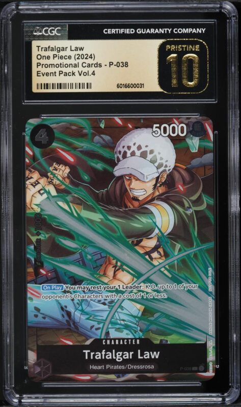 2024 One Piece Promo Event Pack Vol.4 Trafalgar Law #P-038 CGC 10 PRISTINE