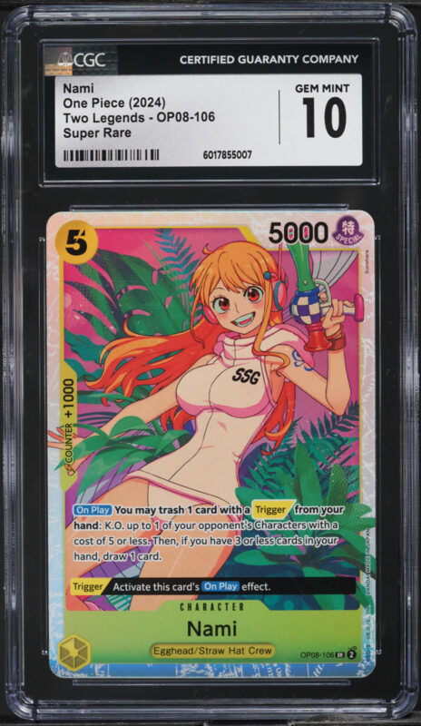 2024 One Piece Two Legends Nami #OP08-106 CGC 10 GEM MINT